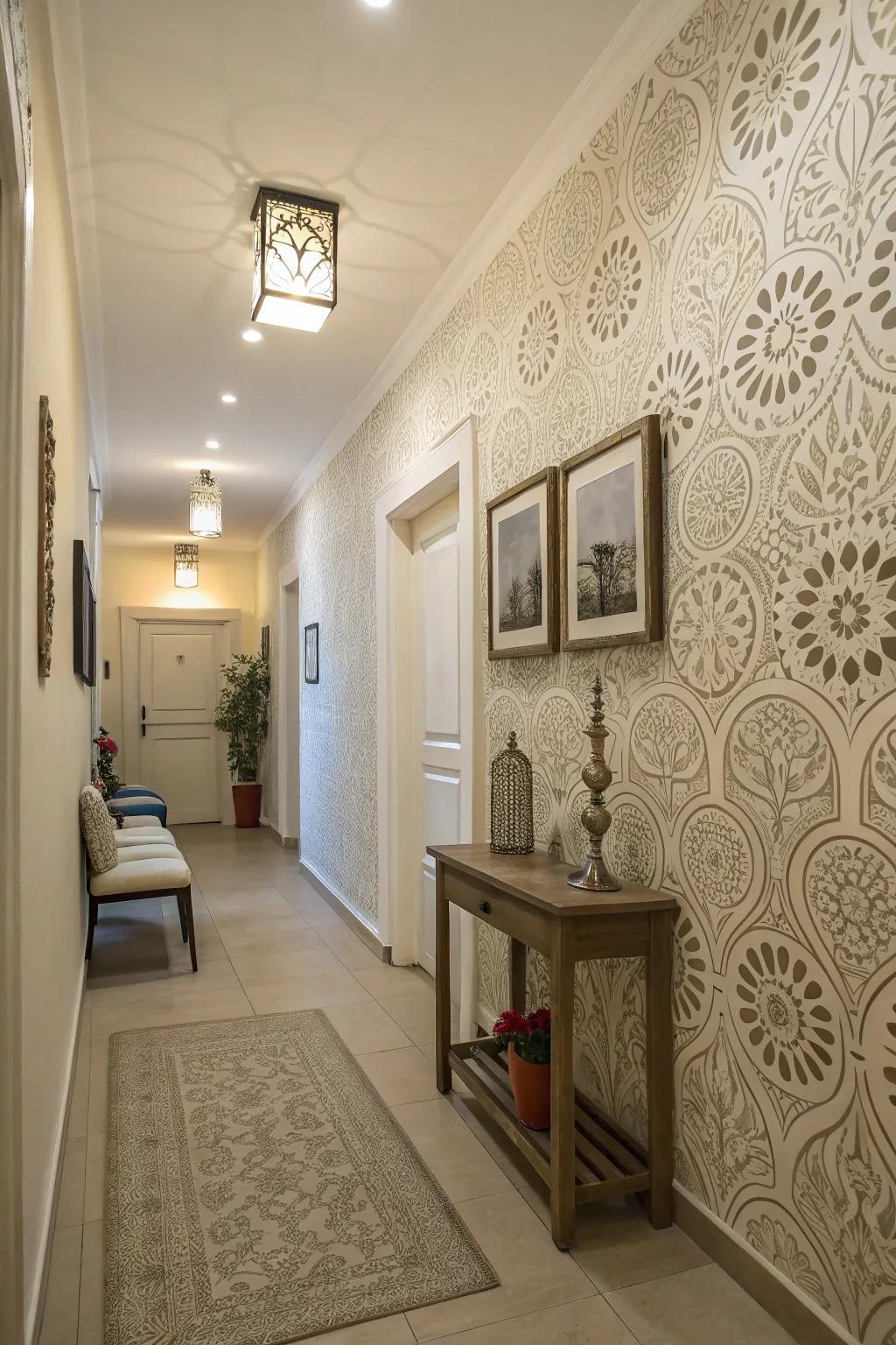 Template-driven designs furnish an artistic element to any wall.