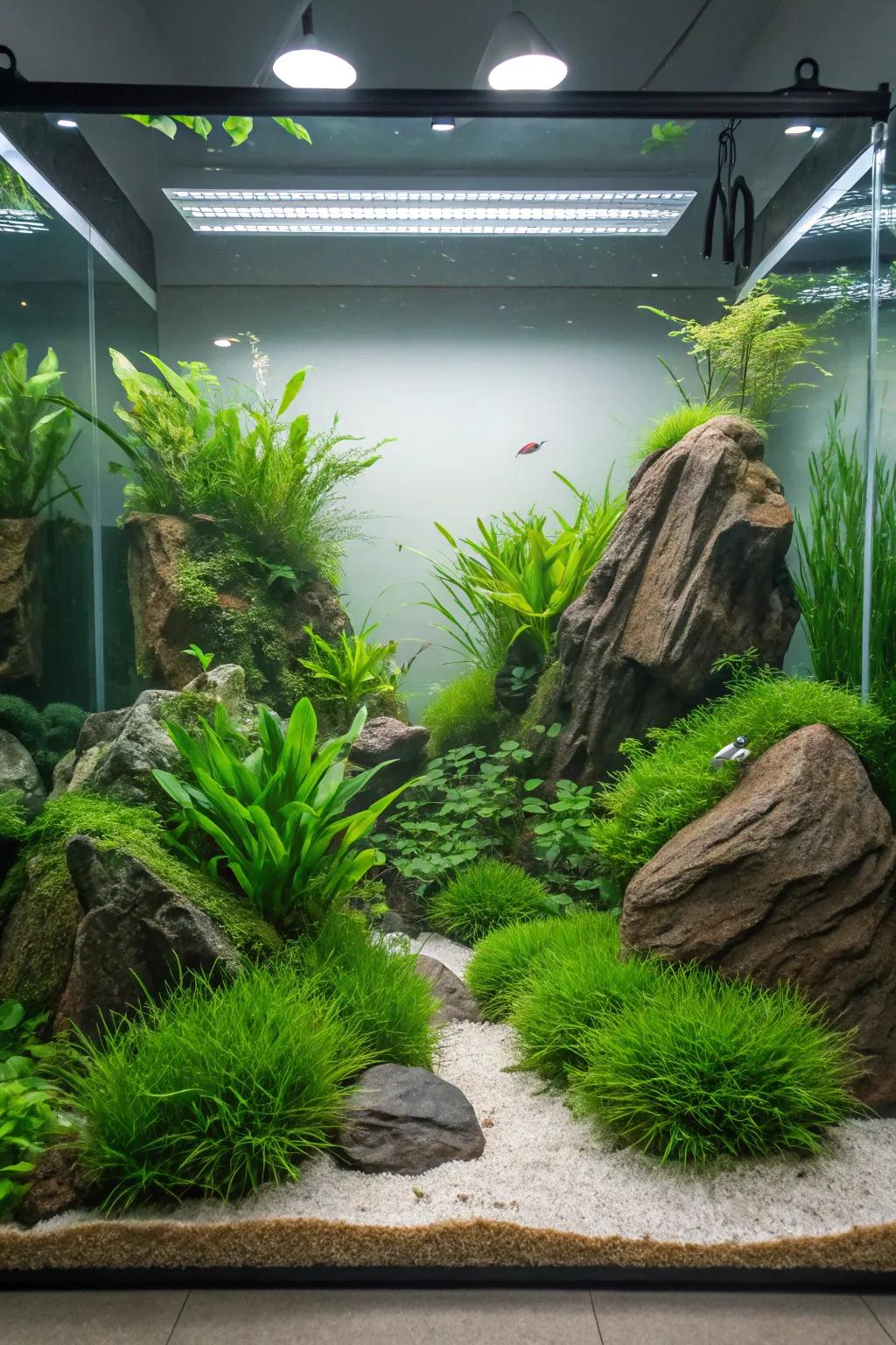 With symmetrical aquascape designs, you can achieve harmony.