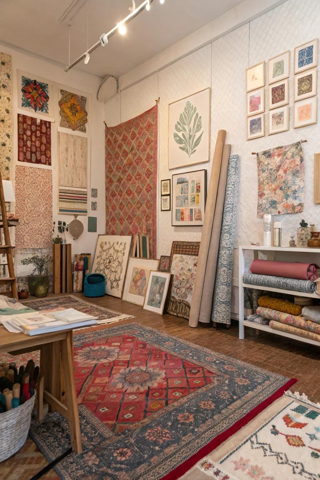 Introducing textures can improve the feel of your art area.