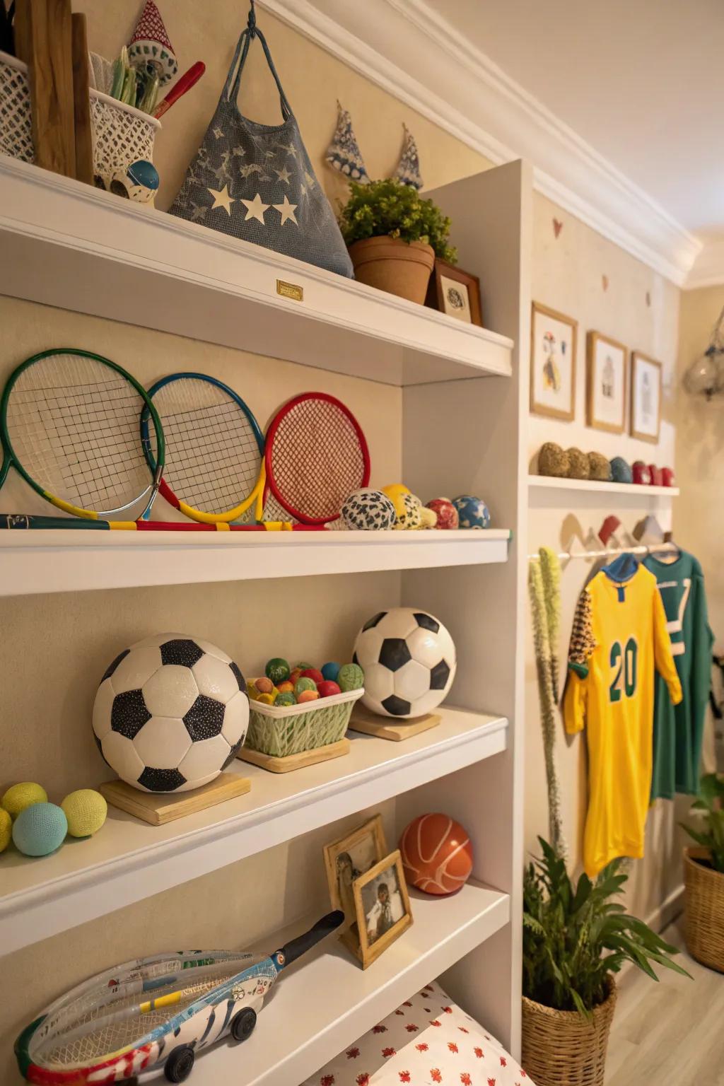 DIY sports crafts infuse the nursery with personal warmth and creativity.