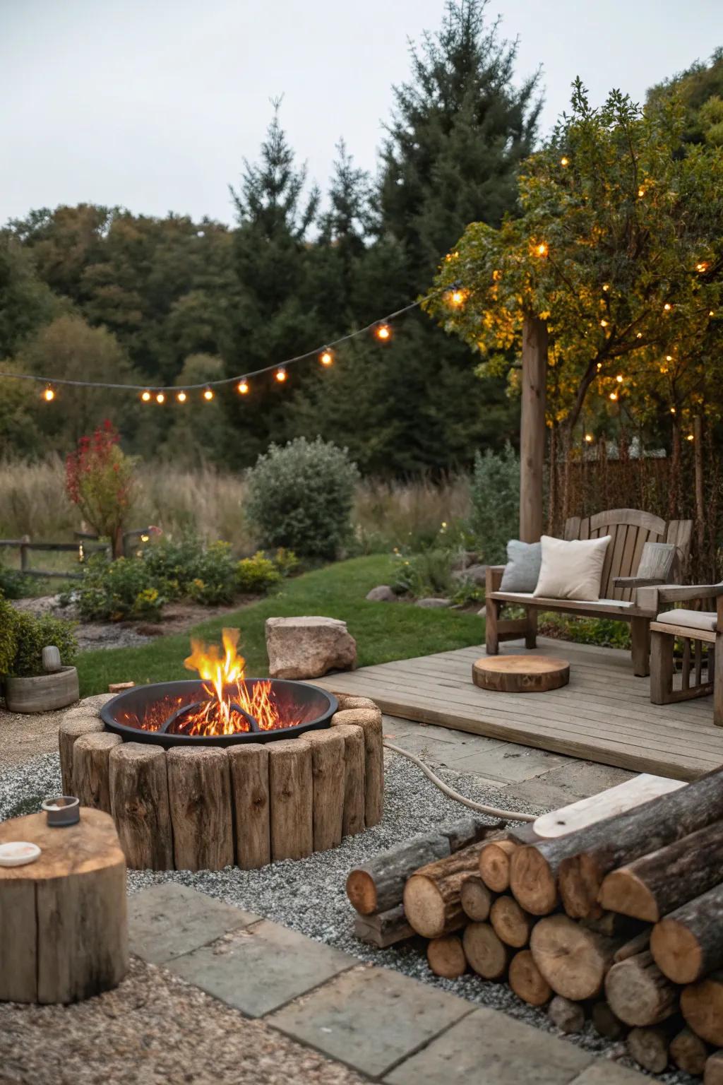 Rustic wood accents add a natural and eco-friendly touch.