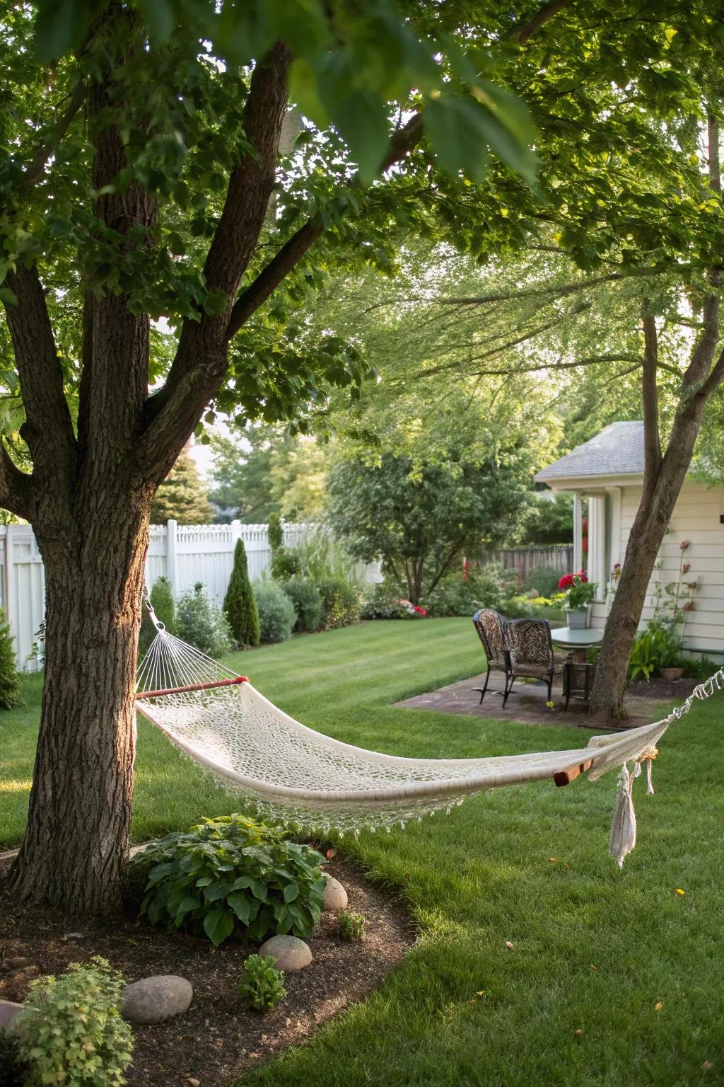 A hammock presenting the definitive relaxation spot