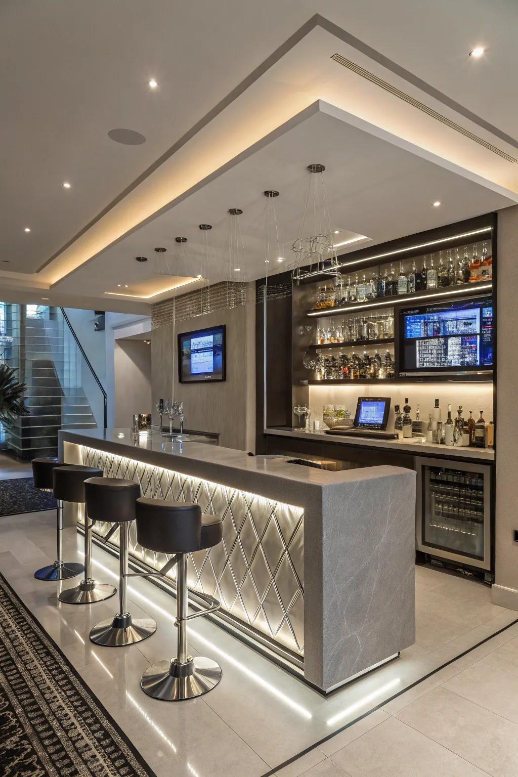 A cutting-edge aesthetic featuring a sleek and modern design.