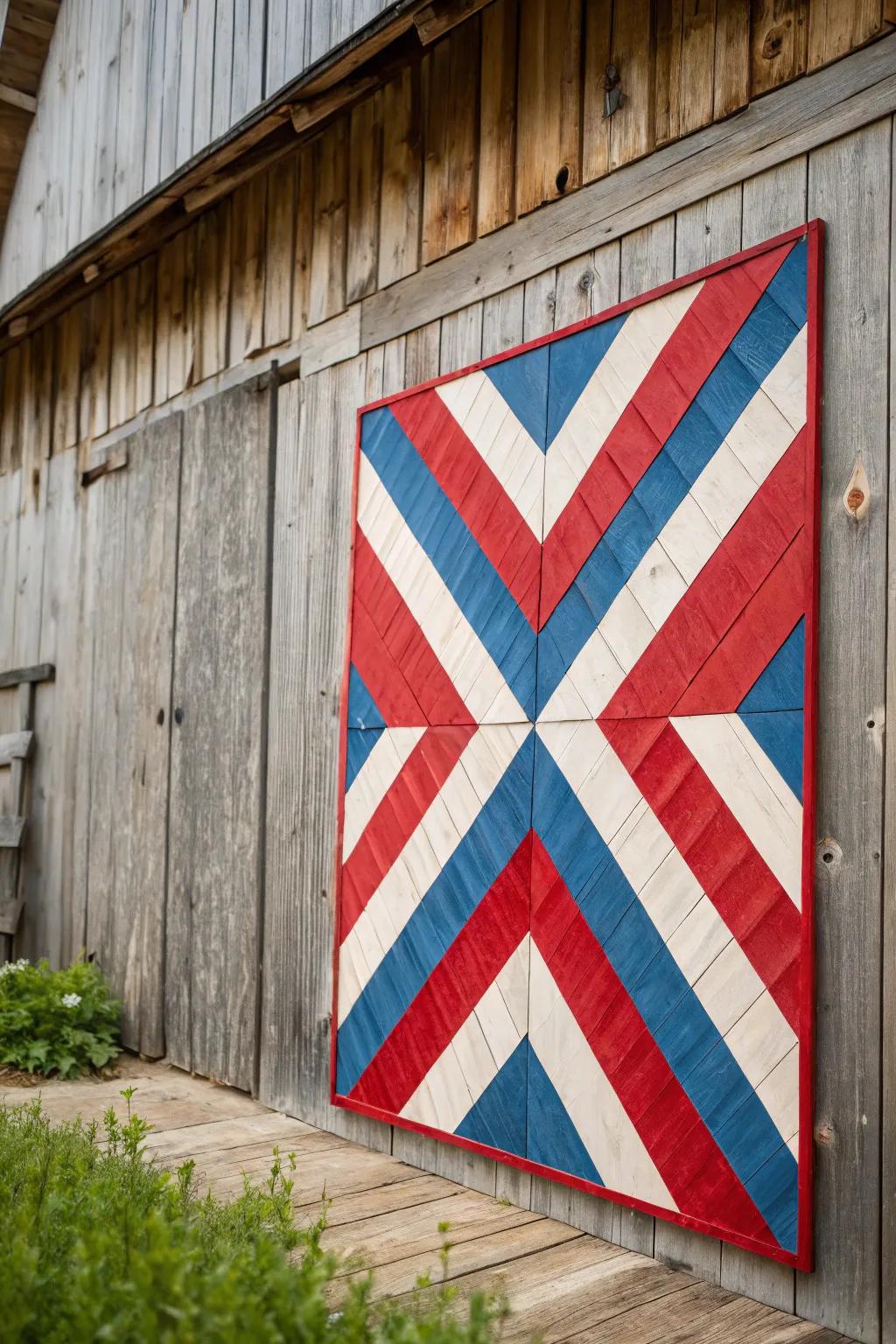 Chic chevron quilt design.
