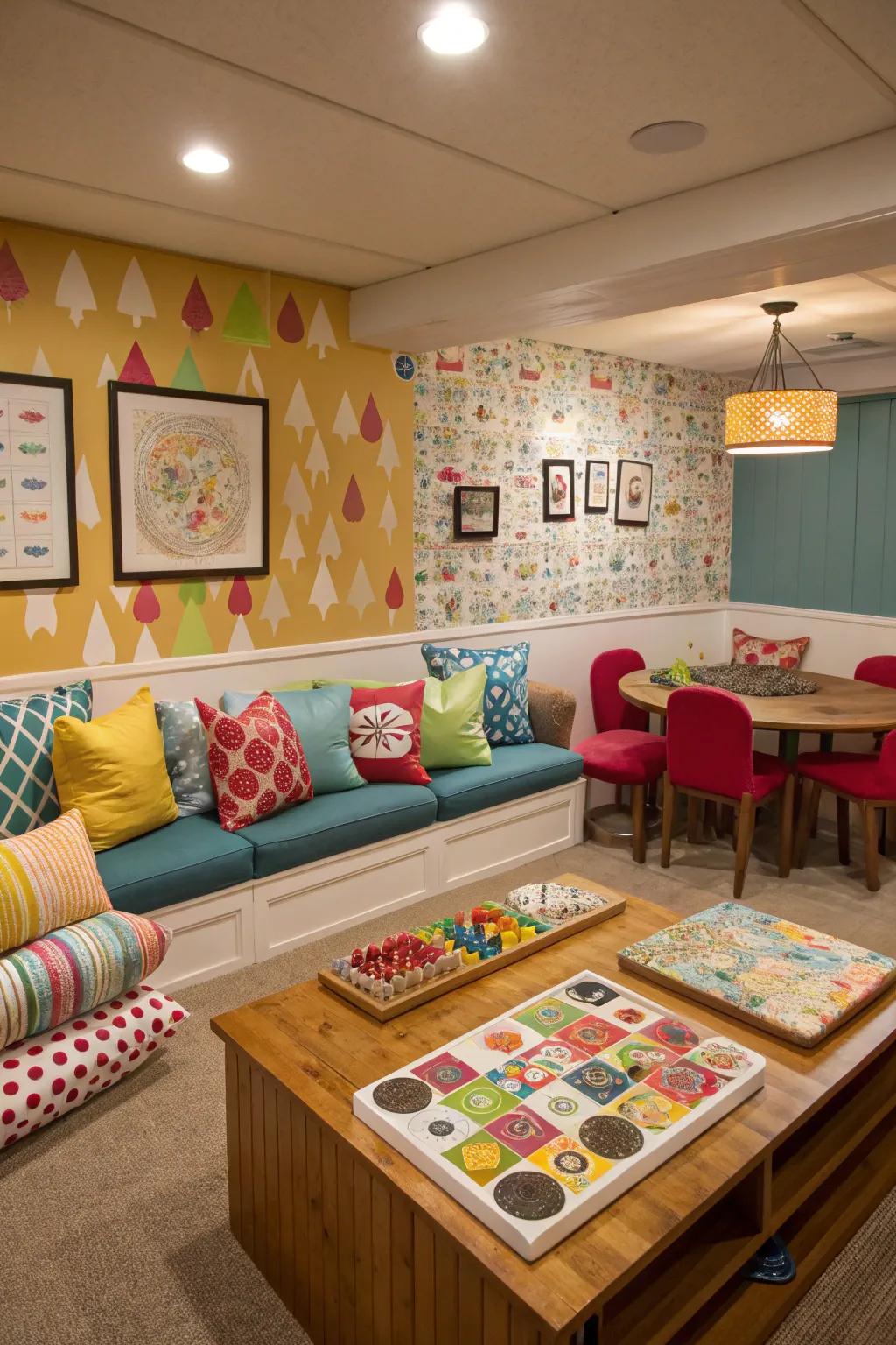 Create a play area for family.