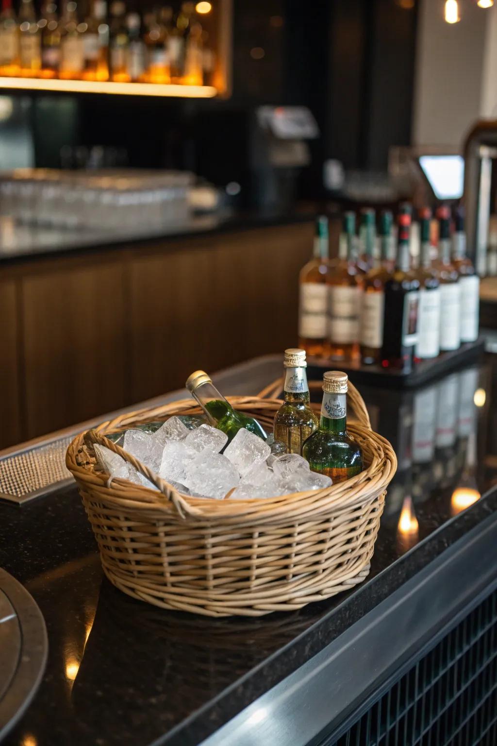 Reusable ice offers a sustainable and stylish touch.