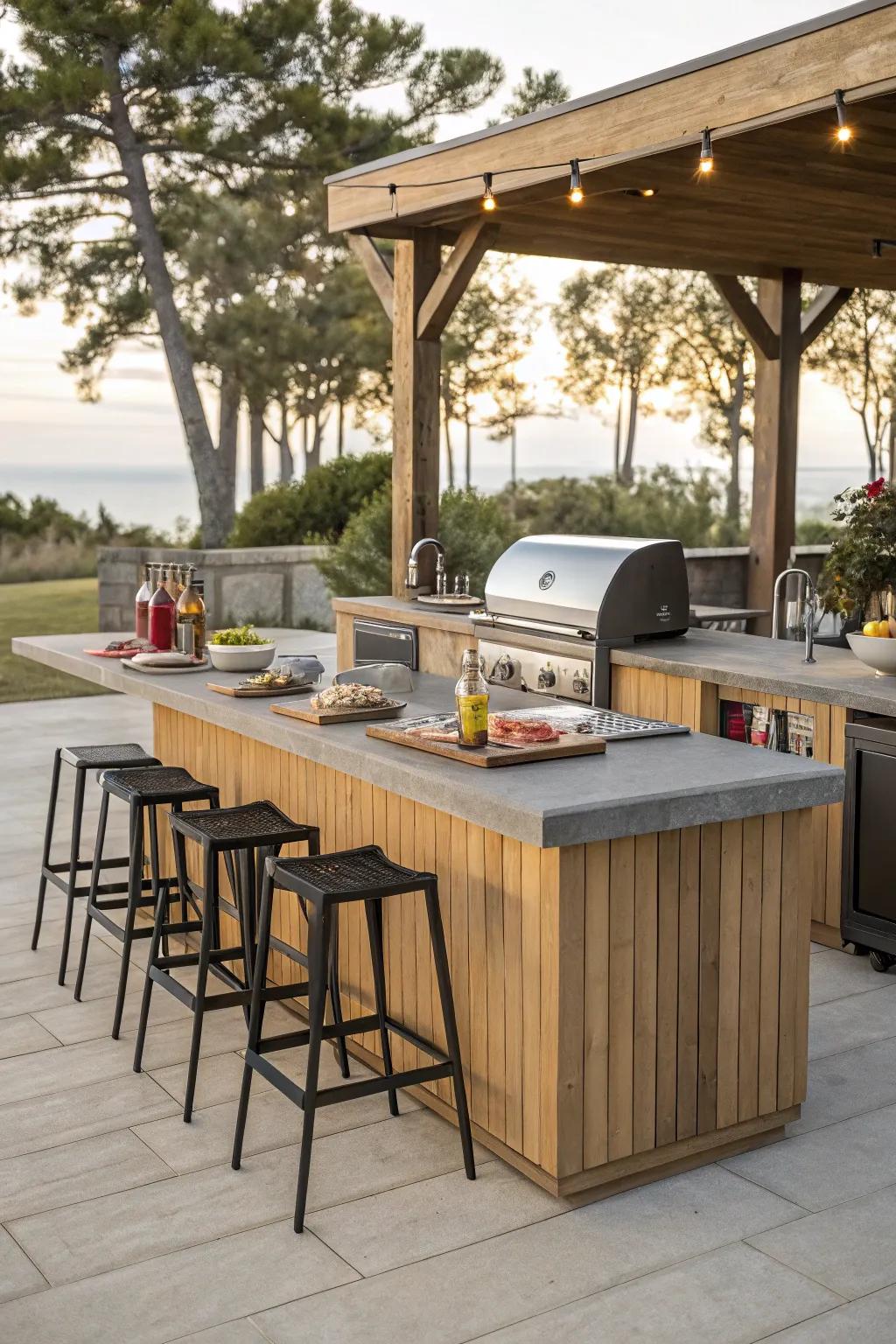 Maximize space and function with expanded countertops.