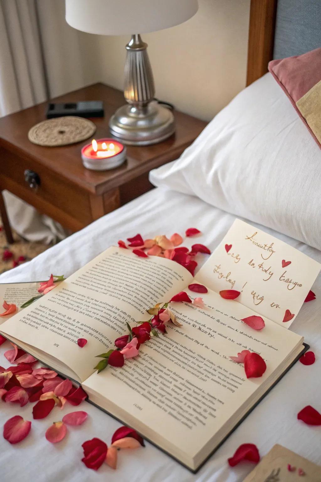 A sincere surprise with floral rounds hidden within the pages of a beloved tome.