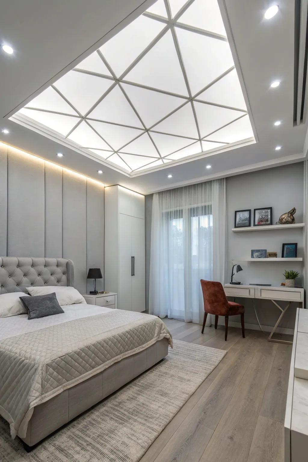 LED panels offer a modern and energy-efficient lighting solution.
