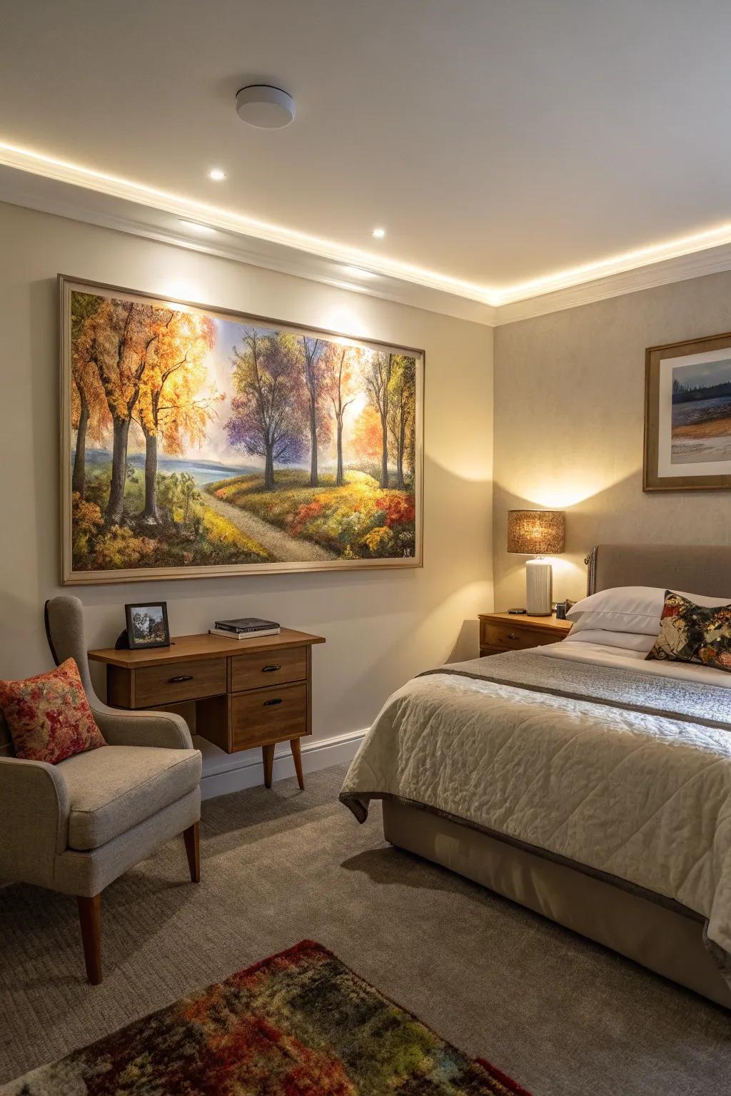 Diode lamps for art pieces make artwork a stunning focal point.