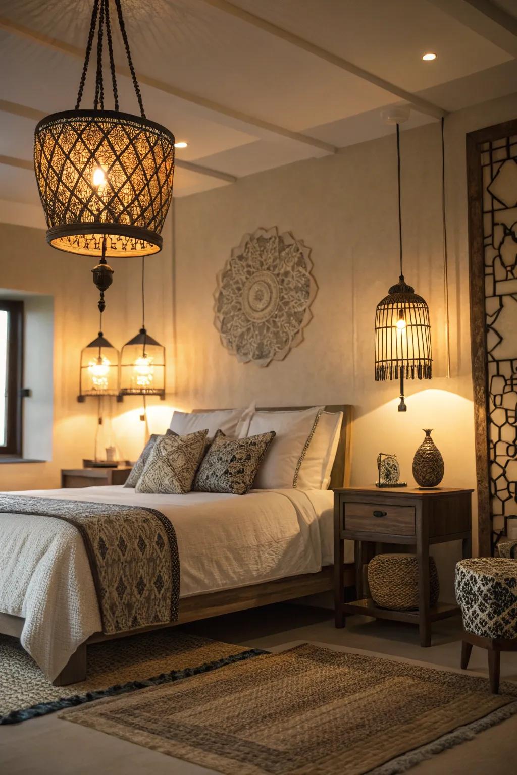 Layered illumination enhances both the mood and utility in the room.