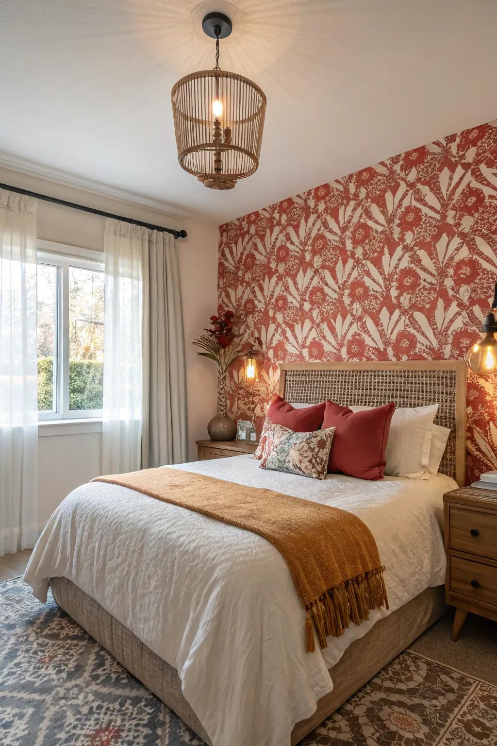Experiment with designs using temporary wall covering.