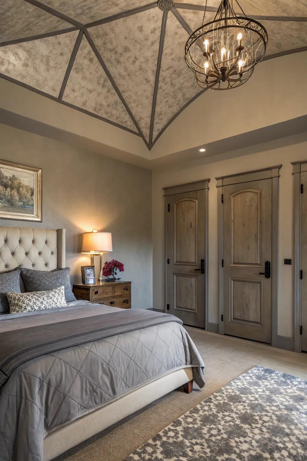 Unexpected gray accents adding a unique design twist.