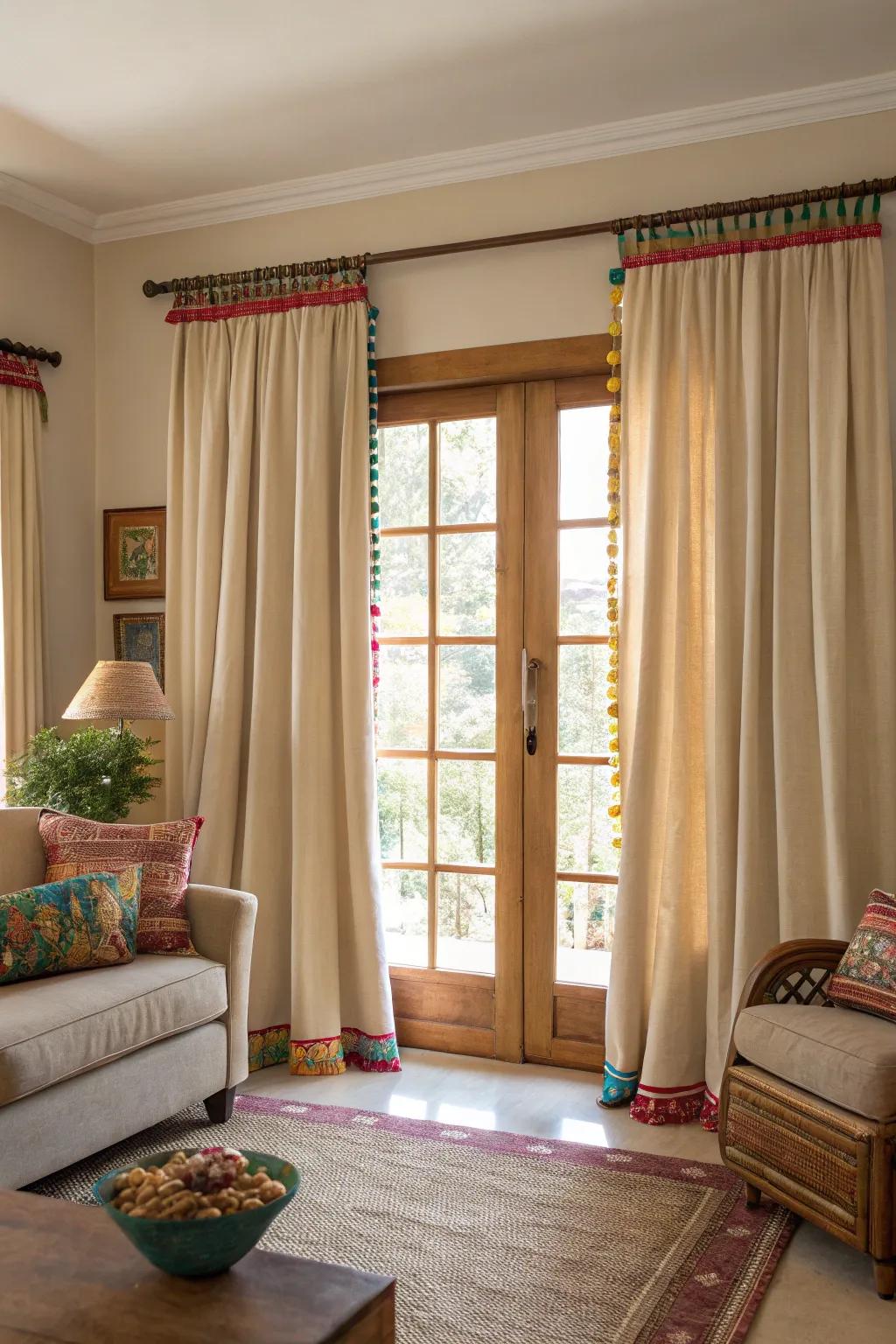 Enjoyable edges add personality and charm to simple window coverings.