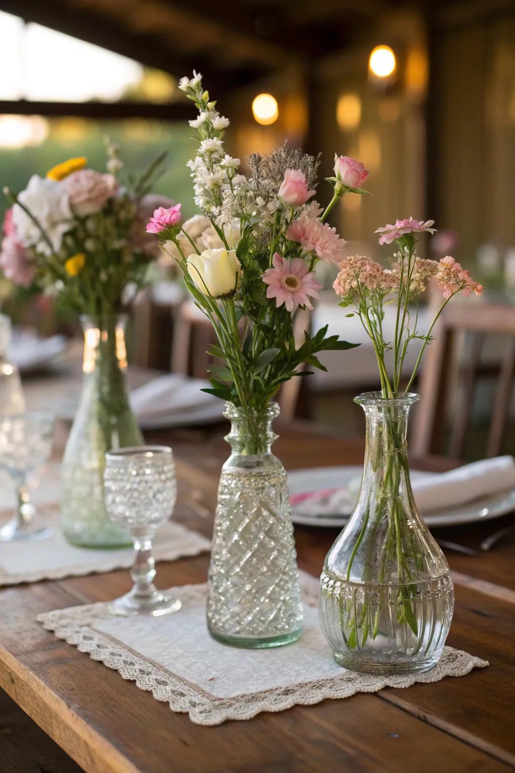 Classic glassware offers a nostalgic and elegant touch.