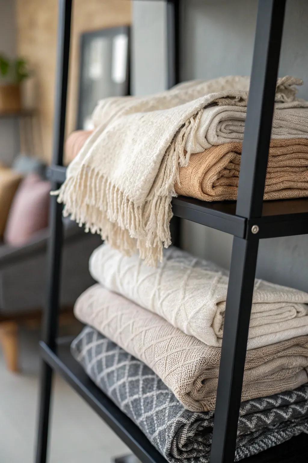 Fabrics adding a soft touch.