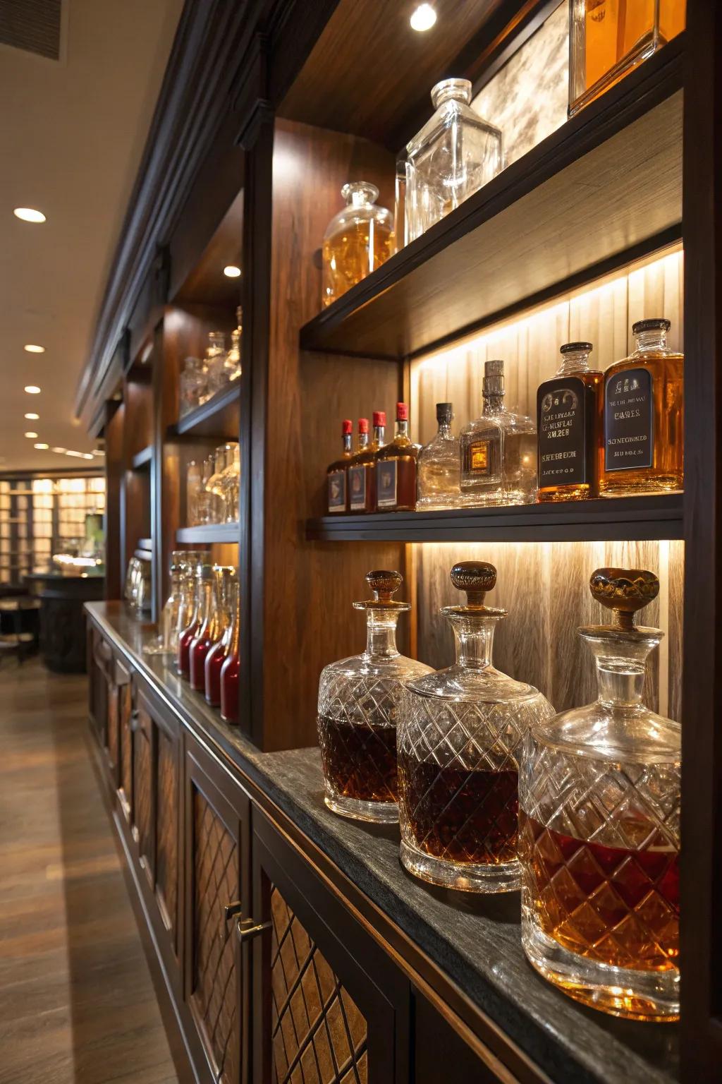 Exclusive carafes add elegance and enhance bourbon's flavor.