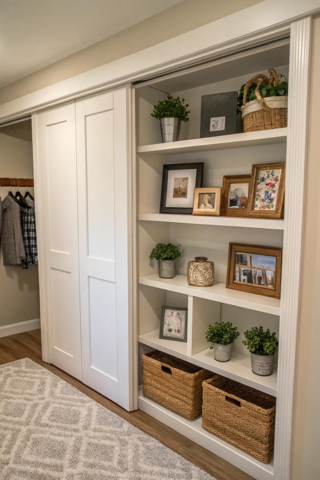 Personal touches impart warmth and character to your closet.