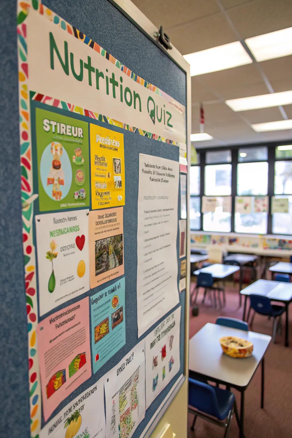 A quiz board engaging students in awareness.