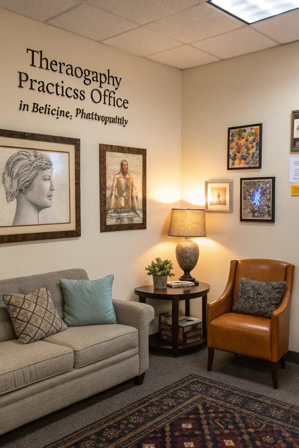 Distinct art pieces add intrigue and personality.