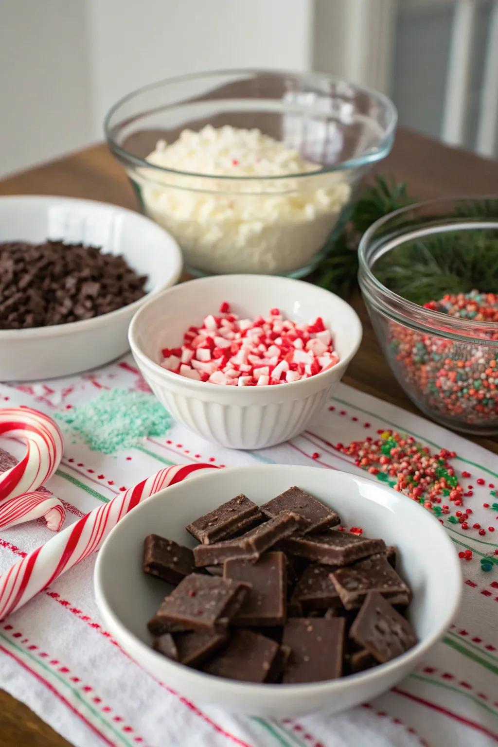 Indulge in a peppermint crunch station.