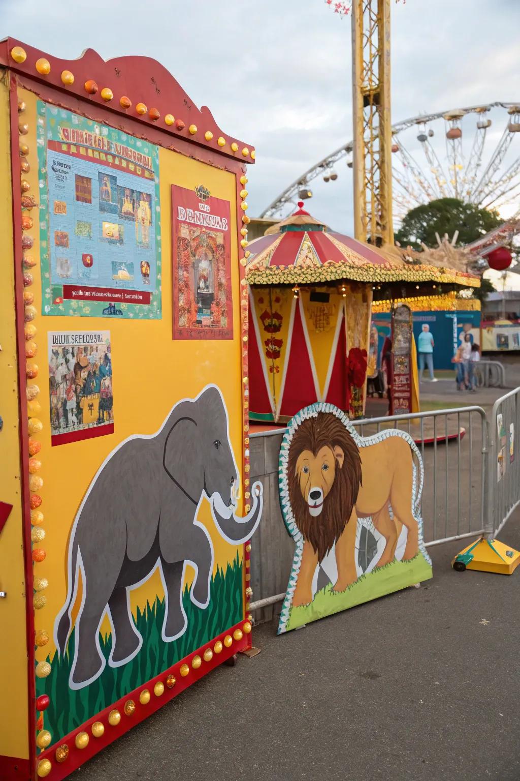 Creature spotlights add a touch of grandeur and spectacle to the celebration theme.