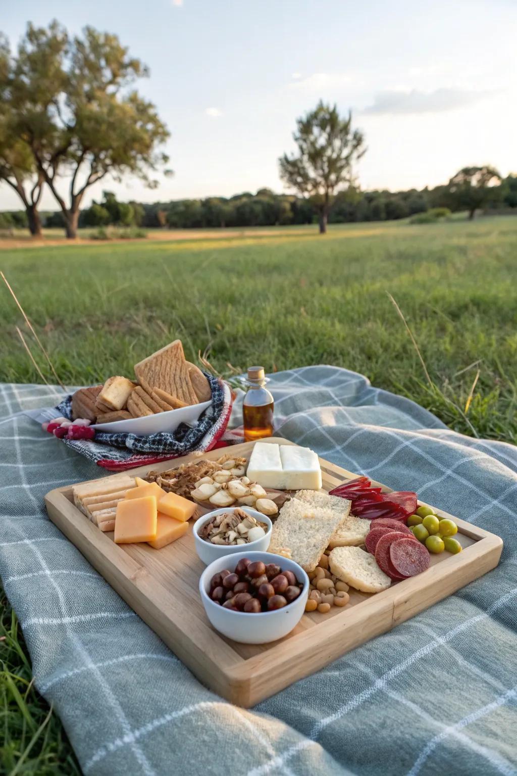 Picnic perfection with portable charcuterie.