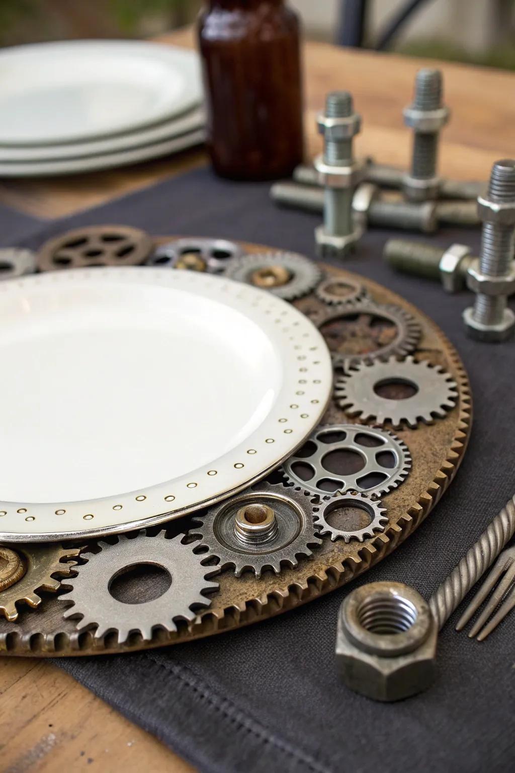 Introduce a contemporary vibe to your table using a unique centerpiece.