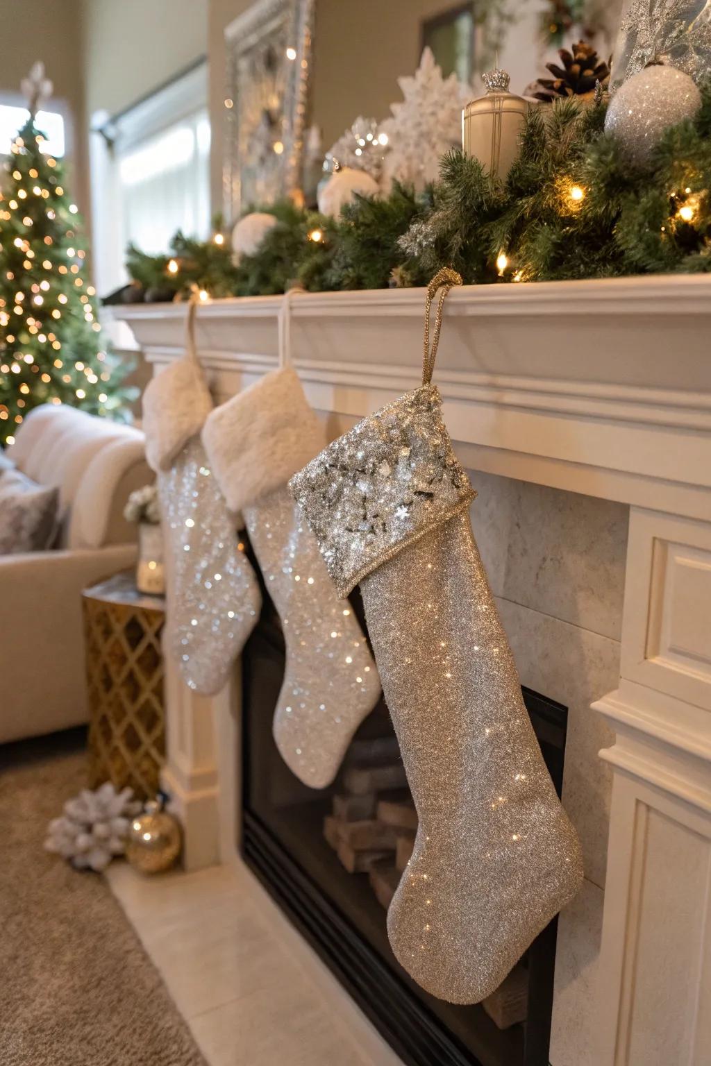 Shimmering discs bring a festive shimmer to any holiday decor.