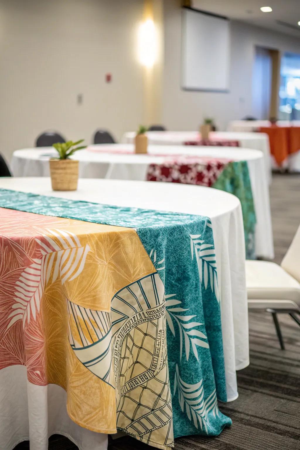 Creative linens add flair.