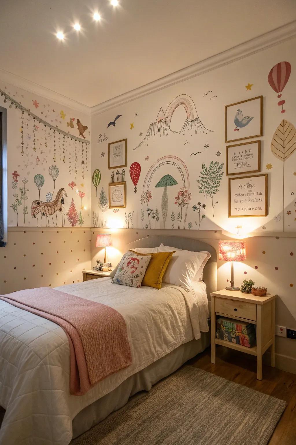 Dreamlike wall art evokes wonder and inspiration.