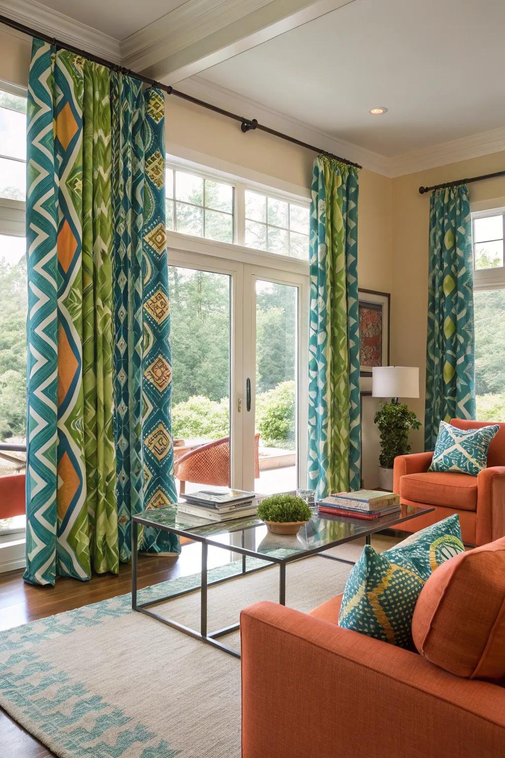 Bold patterns turn your coverings into a statement piece.