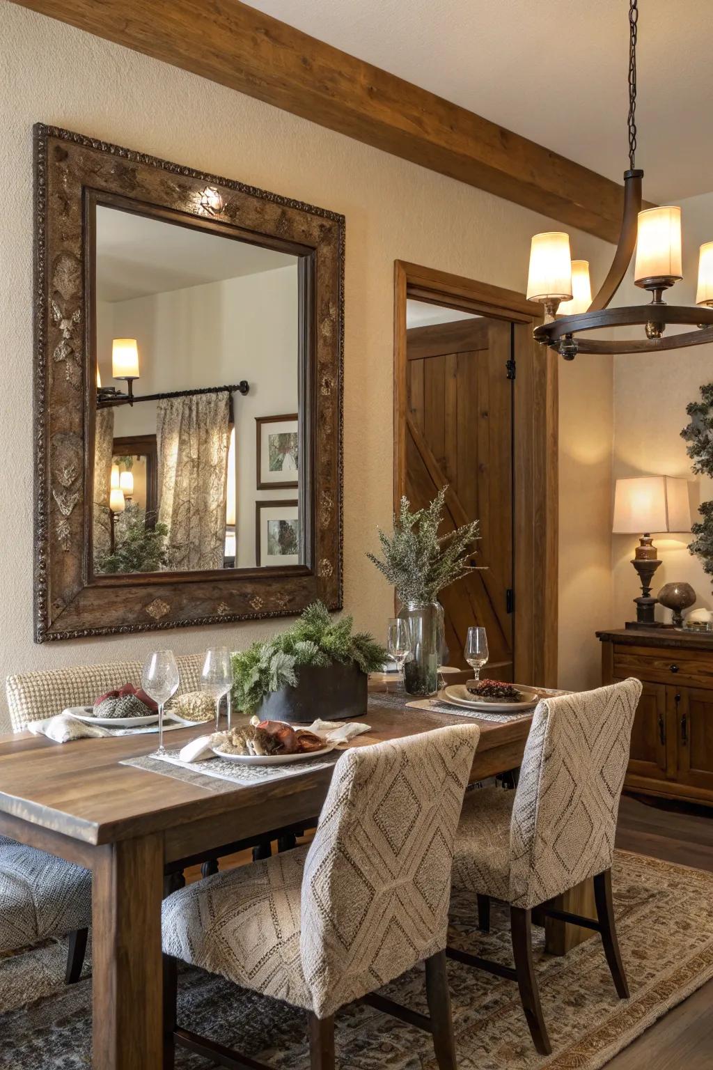 Timber frames contribute warmth and complement natural materials.