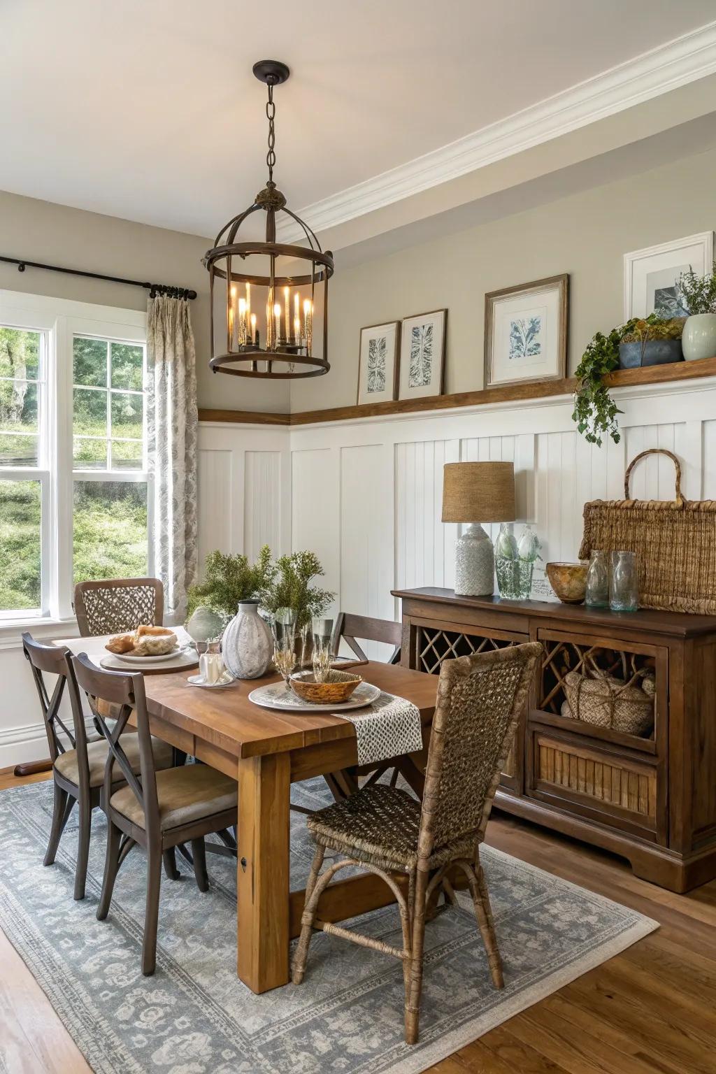 Rustic timber cladding adds warmth and texture.