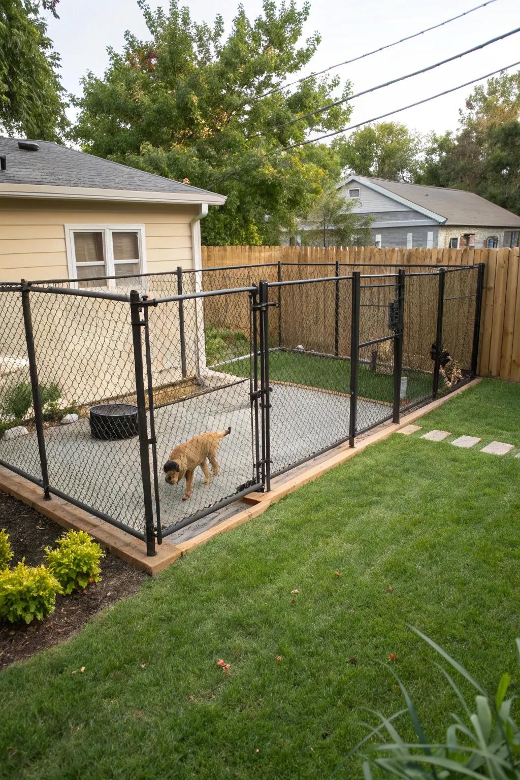 Enclosed zones provide maximum security.