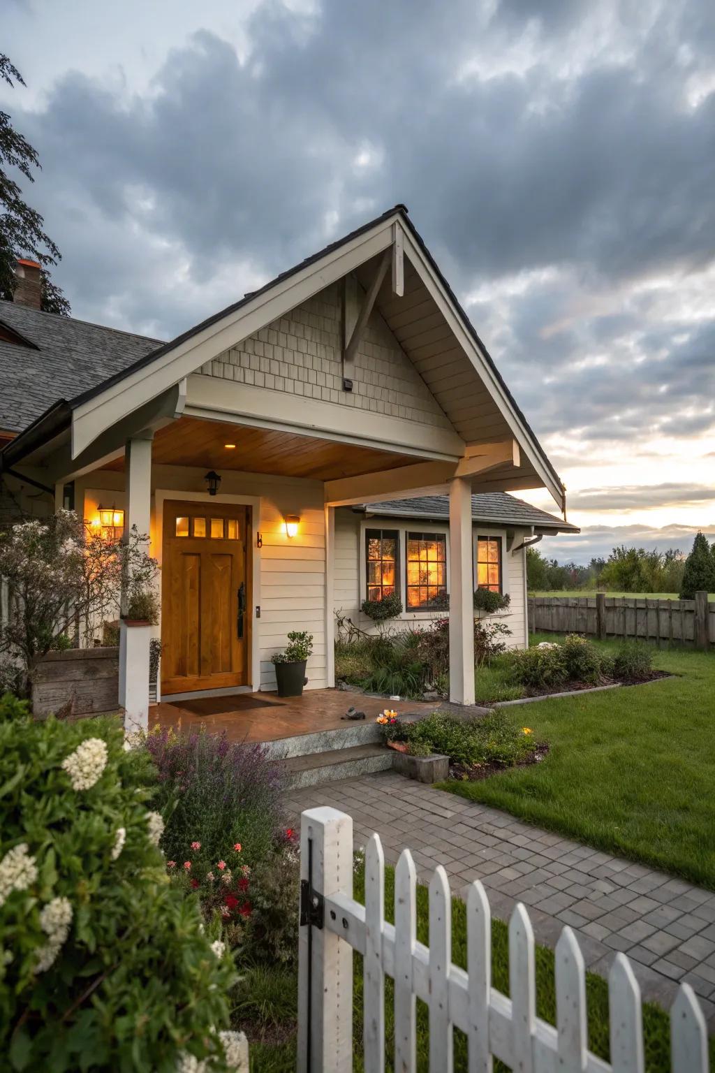 A country-style roof on a quaint home.