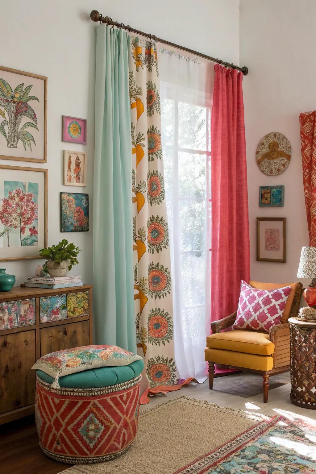 Communicate your personality with a diverse mix of drapes.
