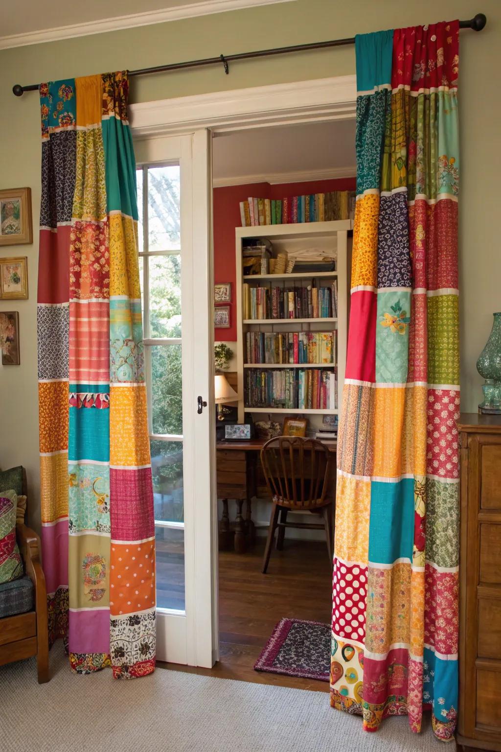 Pieces drapes bring vibrant eclecticism to any room.