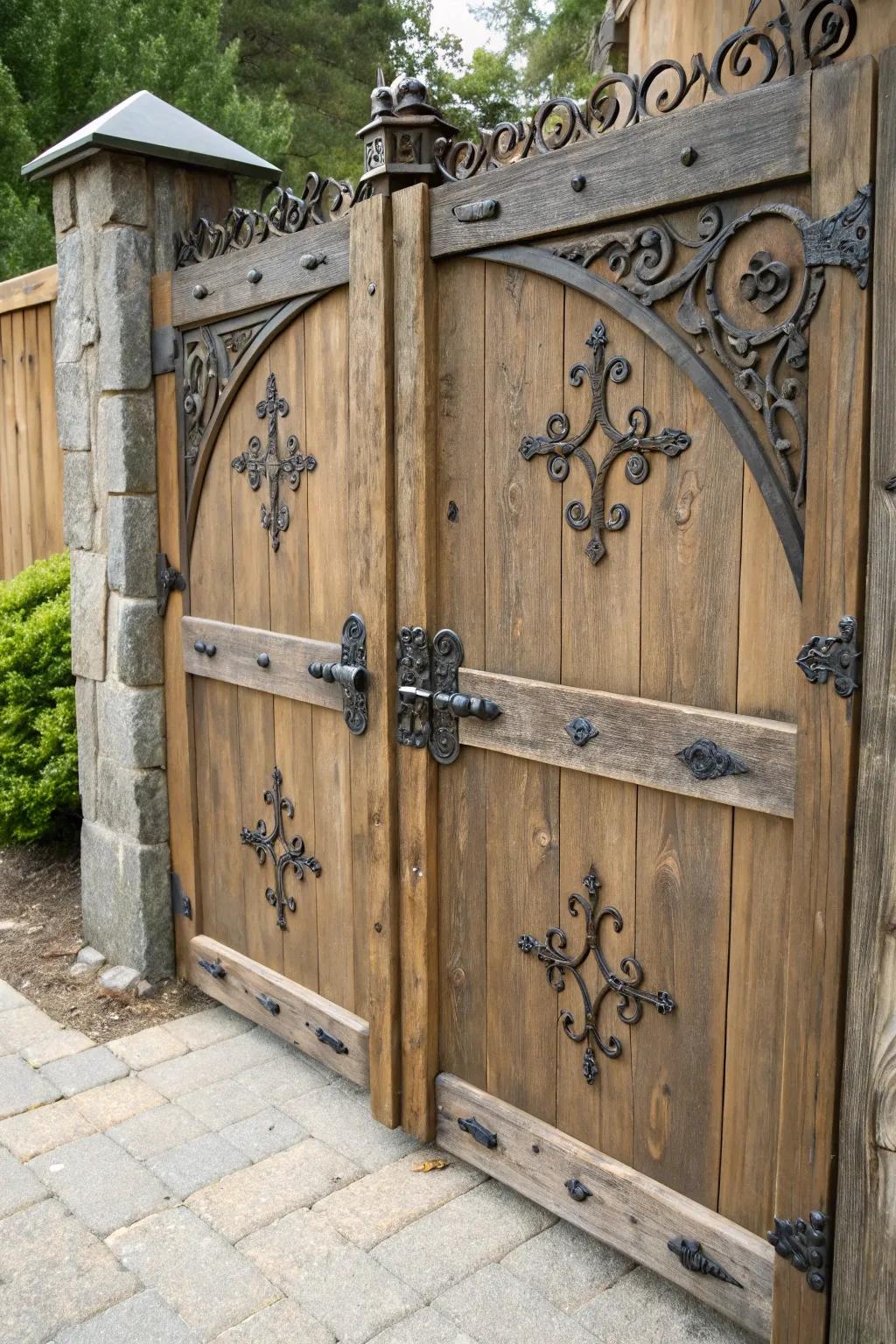 Fancy hardware enhances both style and function.