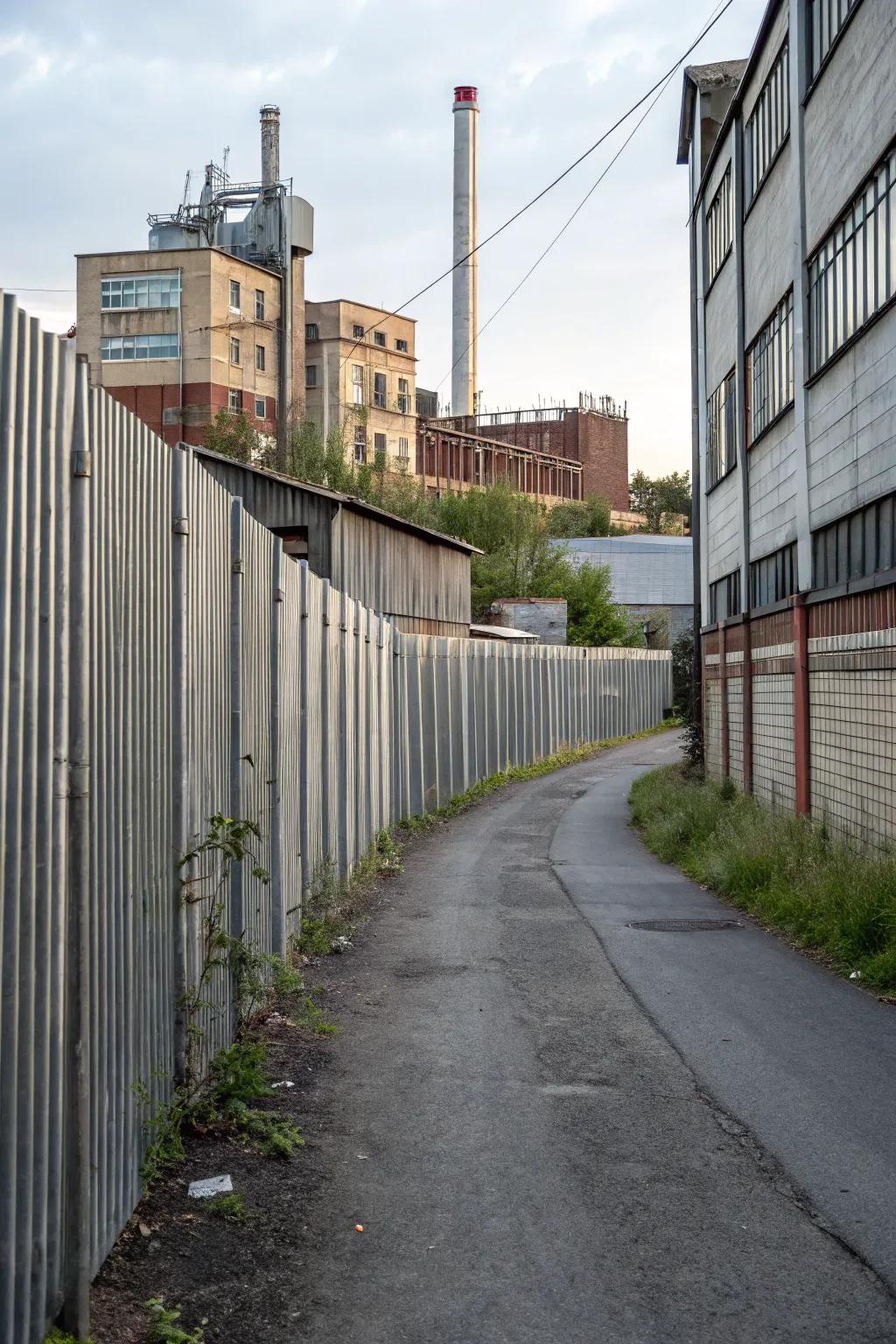 Ridged metal delivers an industrial chic aesthetic.