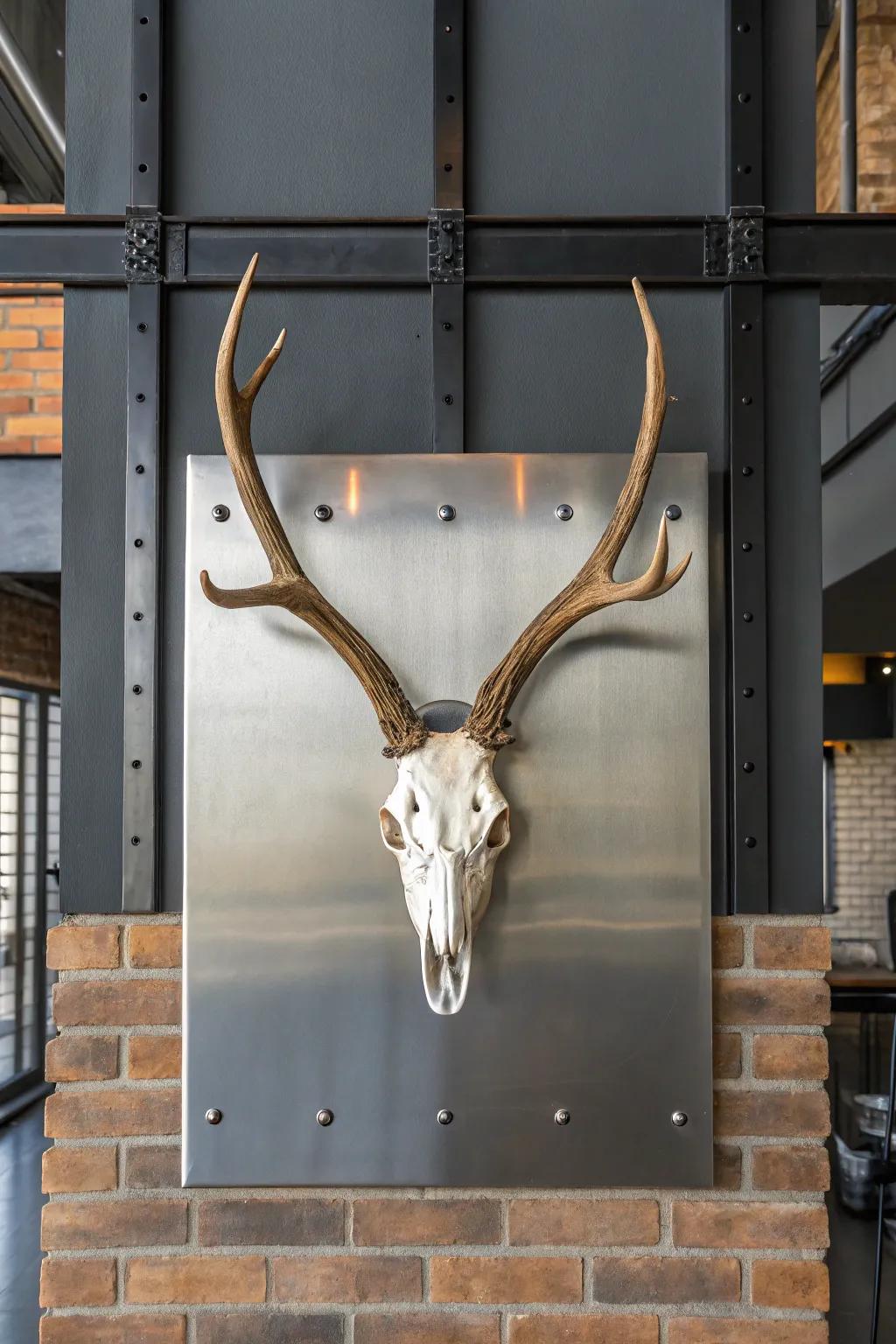Add a modern edge with a metal mount.