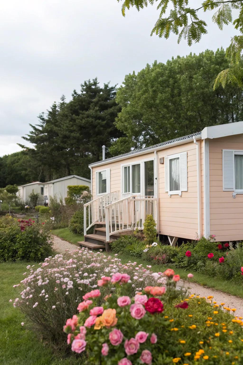 Dusty rose offers a gentle and charming exterior.