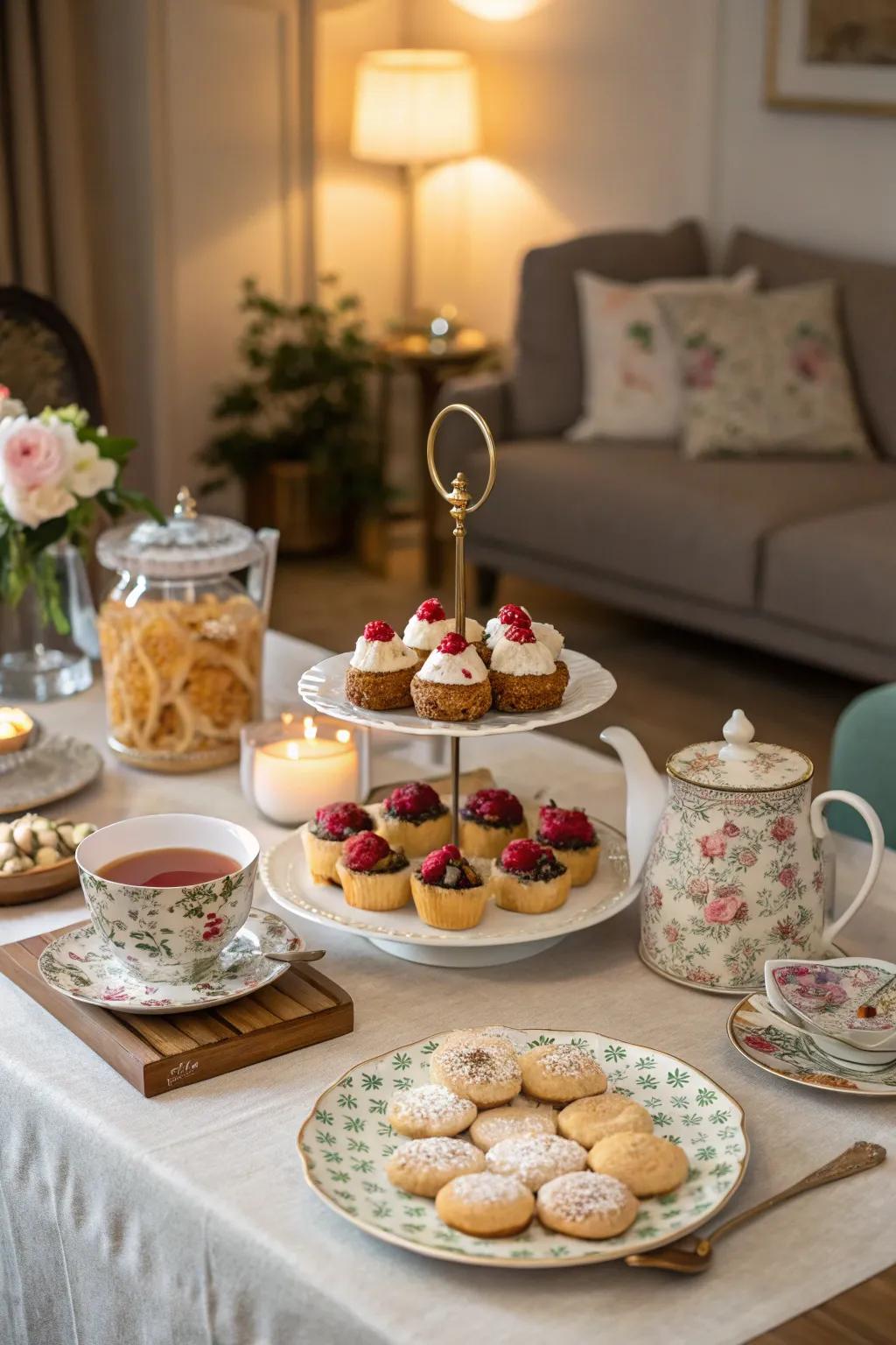 Appreciate the elegance of a sip gathering with autumn flavors for your birthday.