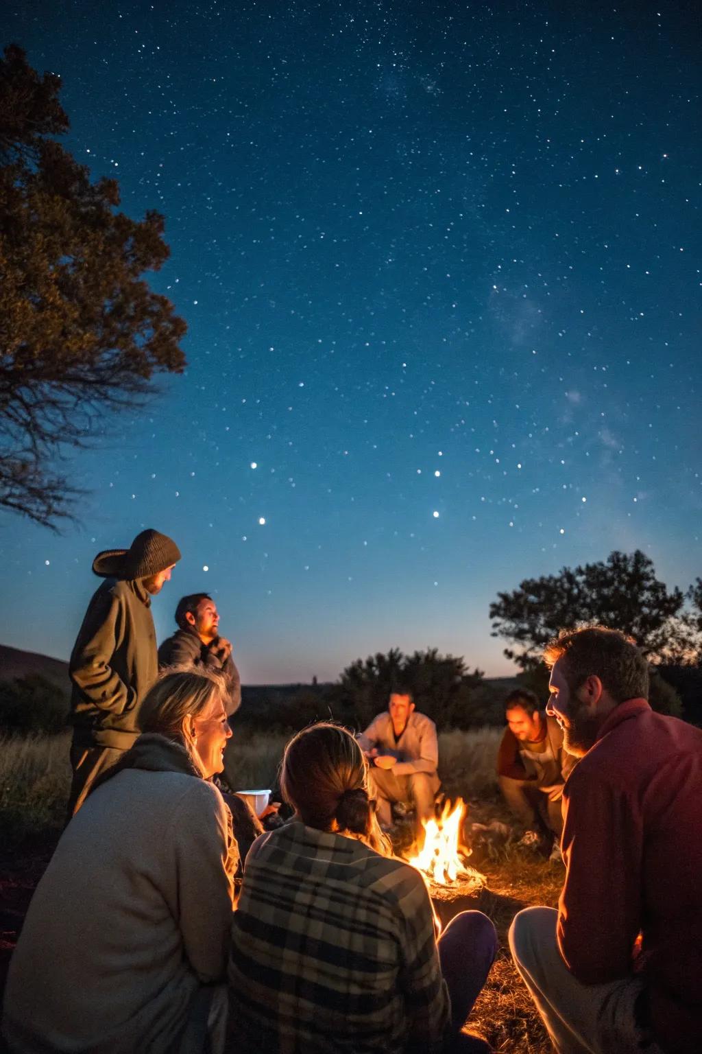 A pleasant blazing spot and storytelling assembly meant for concluding the festival
