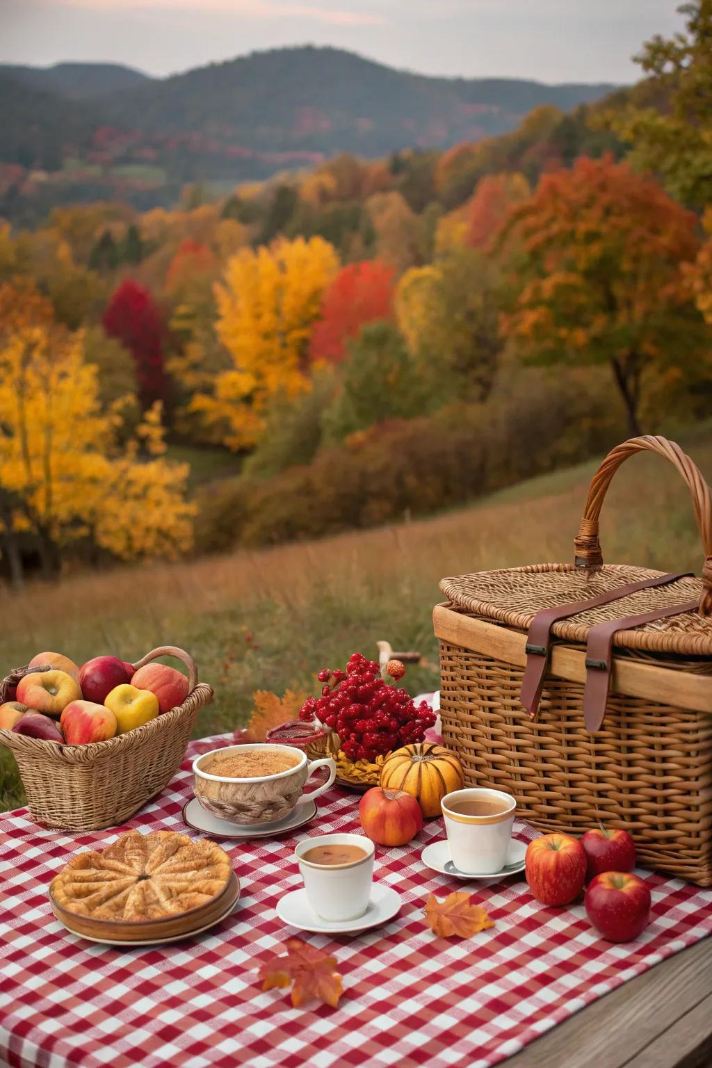 A charming classic autumn outing setup.