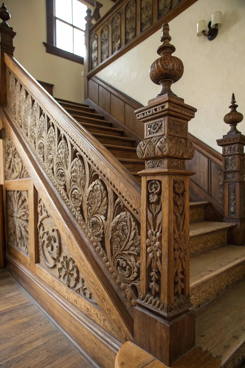 Artistic elements turn your staircase into a work of art.