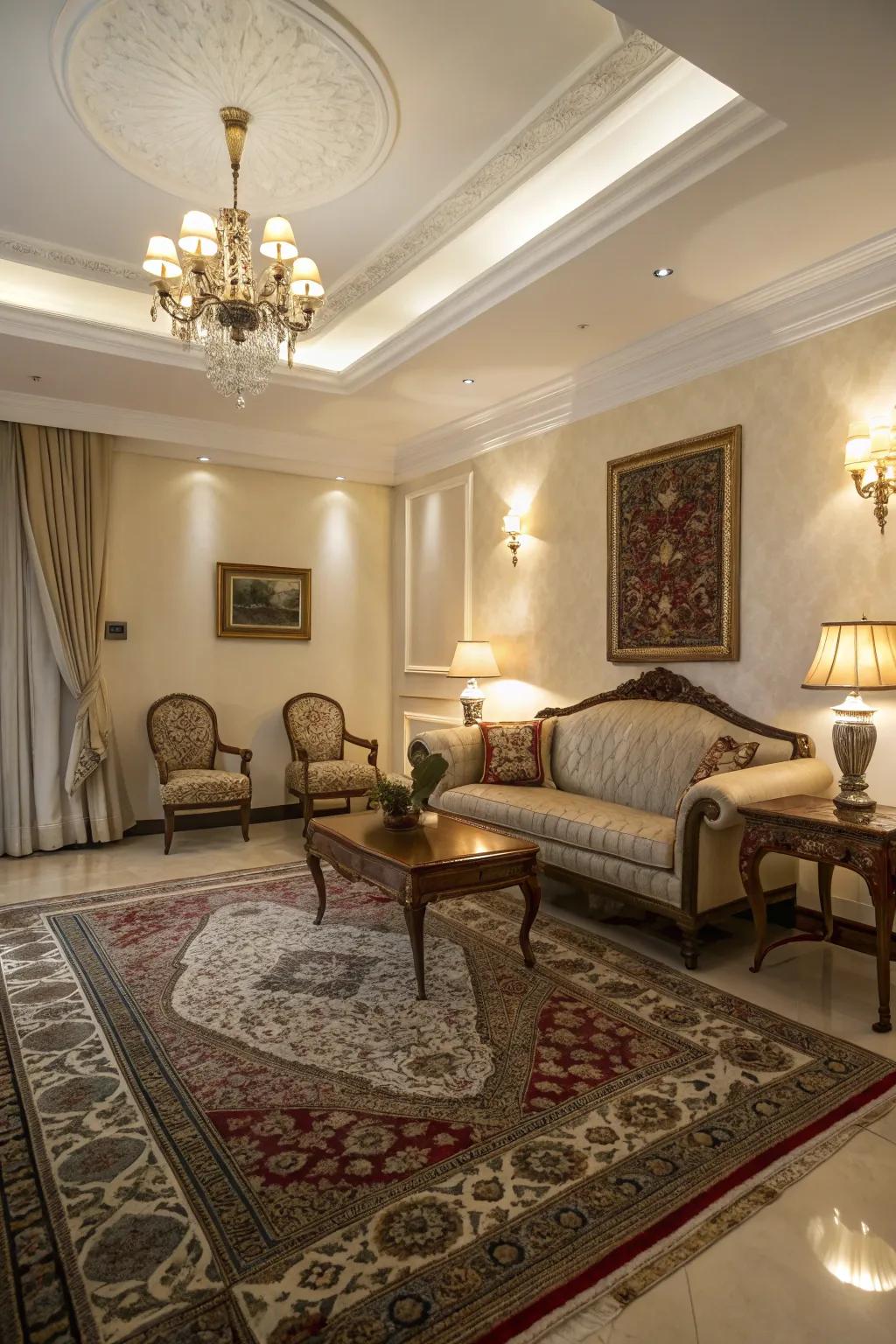 Persian-inspired rugs are timeless pieces that add a luxurious and sophisticated touch.