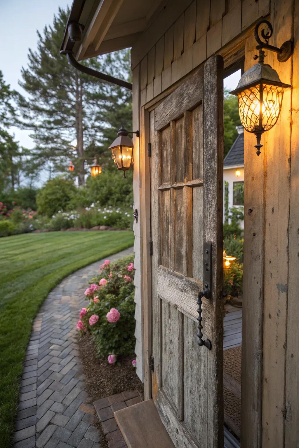 Country lights add rural charm.