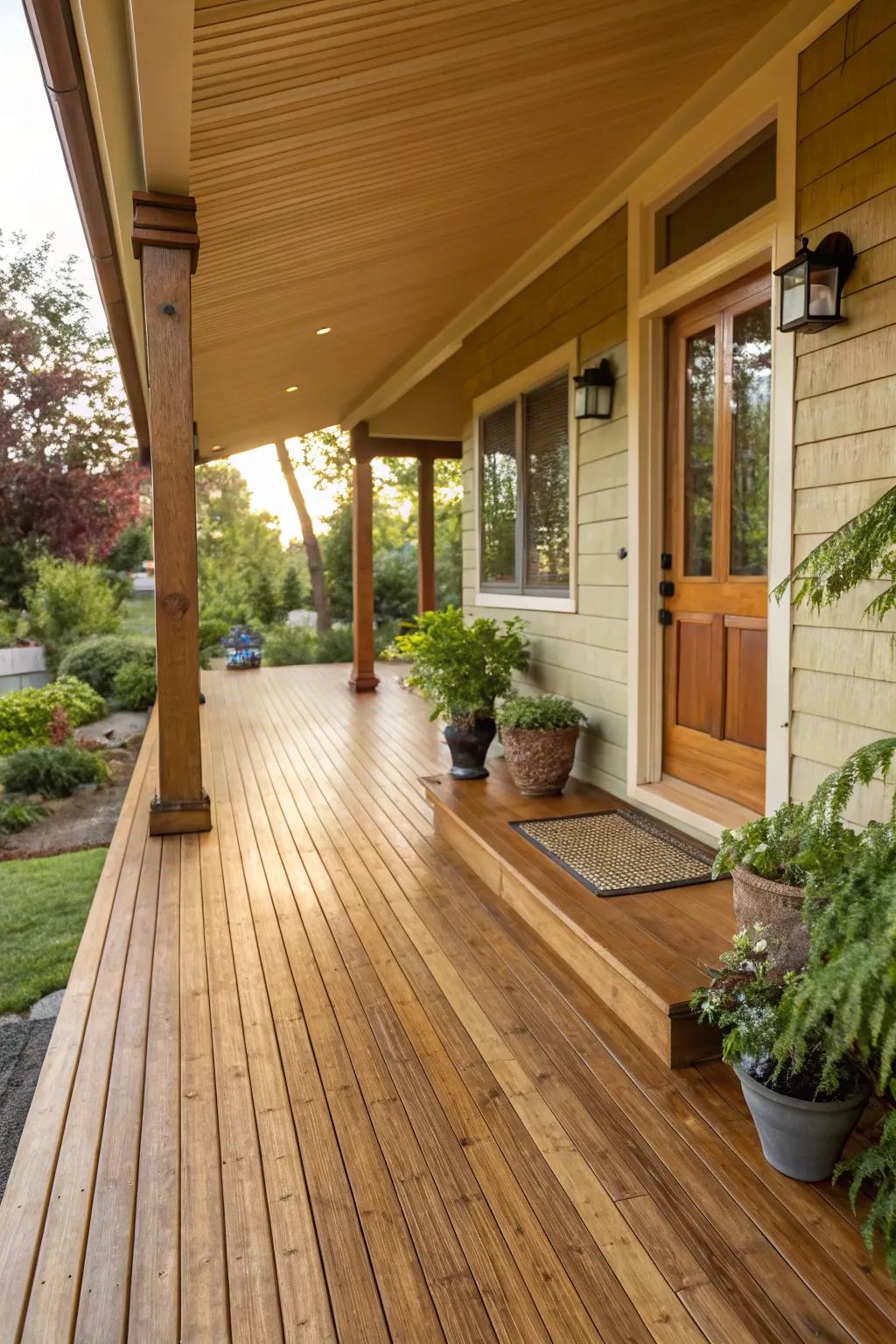 Stalk floors offer a sustainable and strong choice for porch floors.