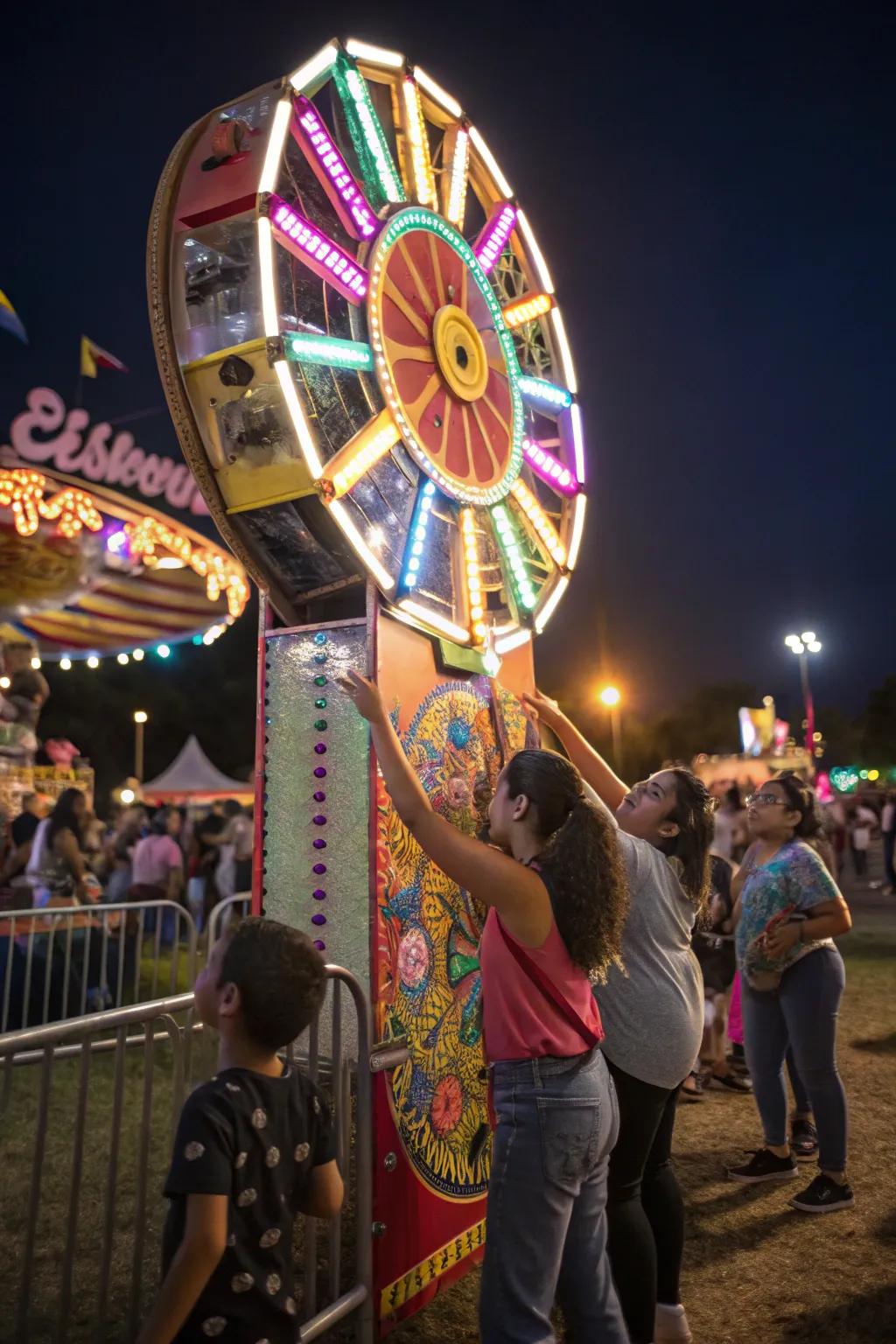 <strong><em>Totems that can be interacted with invite people to play and connect</em></strong>.&rdquo; loading=&rdquo;lazy&rdquo; class=&rdquo;pimg&rdquo;>
	</picture><figcaption><strong><em>Totems that can be interacted with invite people to play and connect</em></strong>.</figcaption></figure>
<p>Use parts that can be interacted with, such as spinning wheels or pieces that move. I put a spinning wheel on my totem, and people at the festival loved to spin it.</p>
<h3>Try these:</h3>
<ul class=